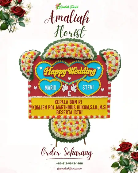 Papan Bunga Pernikahan Dahu